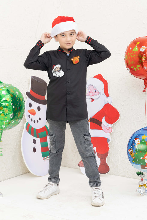 SANTA BLACK SHIRT